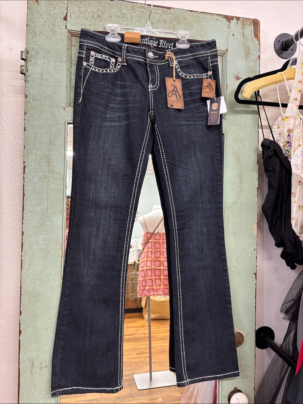Antique Rivet Women's Black Jeans 30